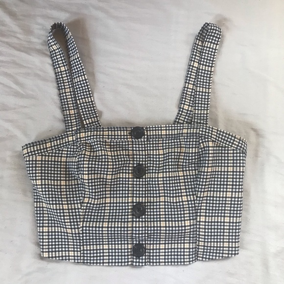 Plaid Cami Crop Top - Picture 2 of 5